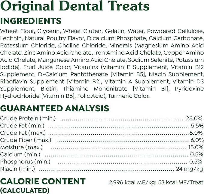 Greenies Original Teenie Dental Dog Treats, 54 oz. Pack (192 Treats)