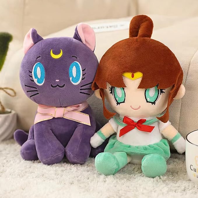 Sailor Plush Doll, Purple Cat Plush Stuffed Animal Cartoon Plushie Cute Soft Sofa Plush Toy Figure Pillow Cushion,10 Inch