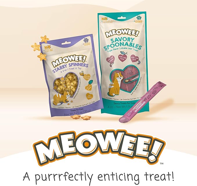 Savory Spoonables with Real Duck, Beef & Rabbit, 4 Count Tube, Triple Flavor Squeezable Lickable Wet Treats for Cats with Built-in Spoon for Less Mess
