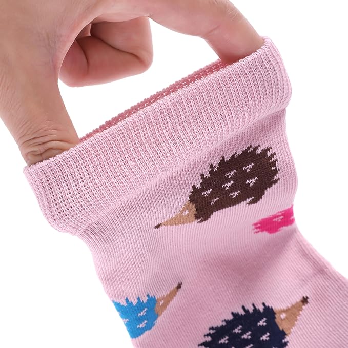 SDBING Womens Cat Socks Cute Gifts Animal Soft Breathable Thin Cotton Casual Crew Socks 5 Pairs