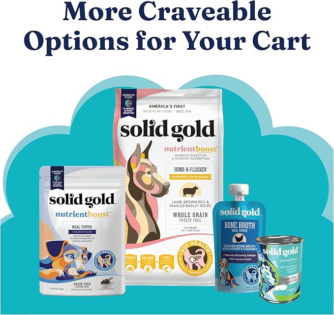 Solid Gold Cat & Dog Multivitamin Powder - Kelp Powder, Omega 3 & Vitamins for Dental, Digestive, Immune, Skin & Coat Health - Multi Vitamin for Dogs & Cats - Cat & Dog Food Additive Supplement - 5oz