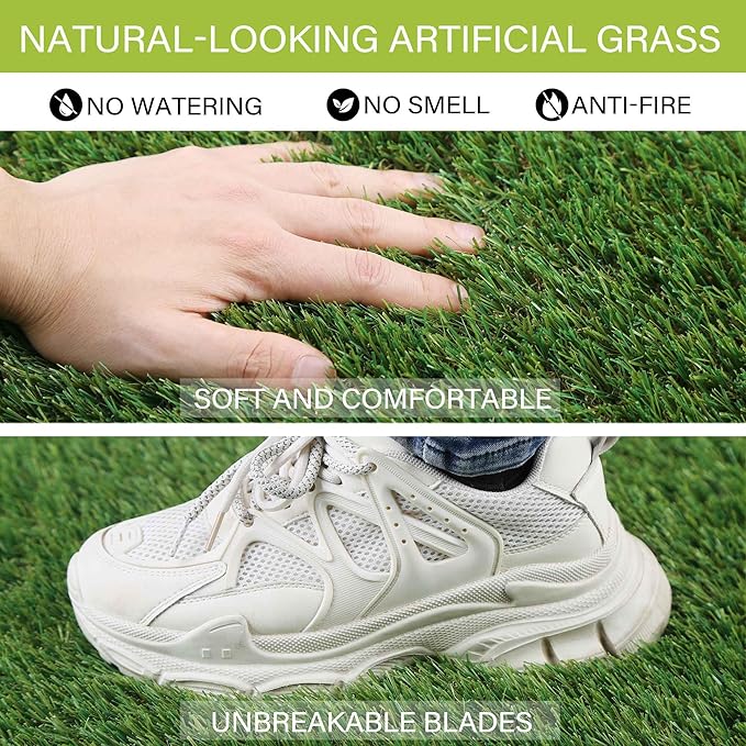 Fake Grass for Dogs to Pee On, Artificial Turf for Dogs, Grass Pee Pad for Dogs Potty Training, Premium 6x8FT Extra Large, Indoor Outdoor Turf Grass Pad for Dogs
