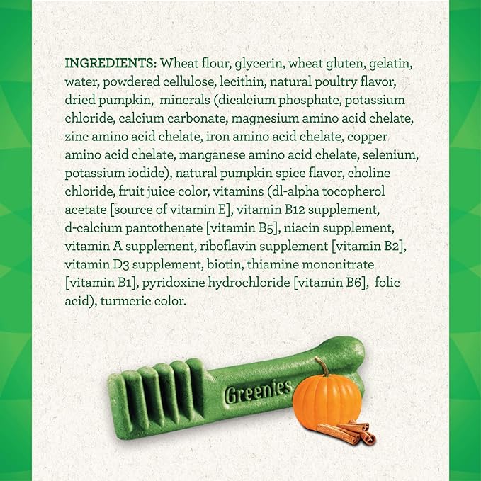 Greenies Pumpkin Spice Flavor Petite Size,Veterinarian-Recommended for Dental Care, Dog Treat Chews, Limited Edition, 12 oz., Pack of 40