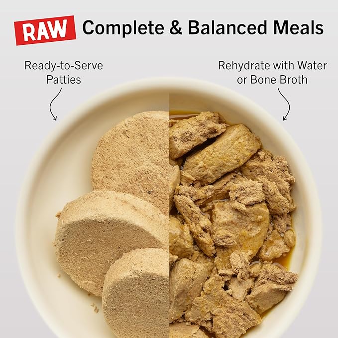 Stella & Chewy's Freeze-Dried Raw Dinner Patties - Turkey Recipe - High Protein Grain-Free Puppy & Dog Food - Perfect For Picky Eaters - 5.5 oz