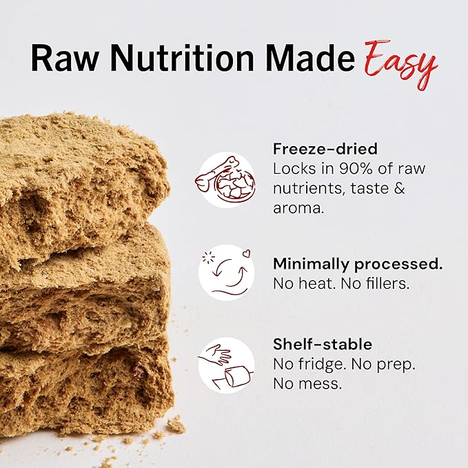 Stella & Chewy's Freeze-Dried Raw Dinner Patties - Chicken Recipe - High Protein Grain-Free Puppy & Dog Food - Perfect For Picky Eaters - 25 oz