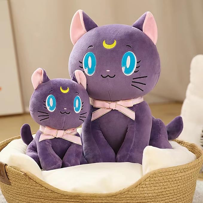Sailor Plush Doll, Purple Cat Plush Stuffed Animal Cartoon Plushie Cute Soft Sofa Plush Toy Figure Pillow Cushion,10 Inch