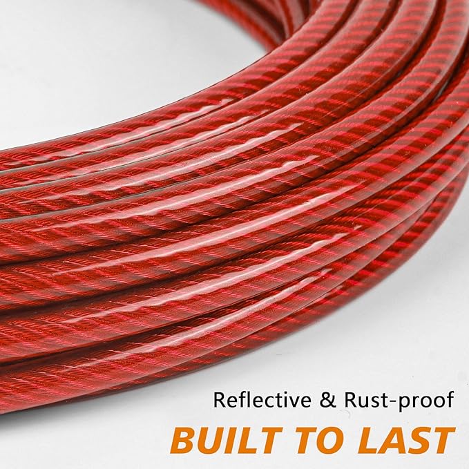 XiaZ Tie Out Cable for Dogs, 100FT Dog Leads for Yard, Heavy Duty Pet Tie Out Cable for Large Dogs Up to 250lbs, Durable Dog Runner Tether Line for Yard or Camping