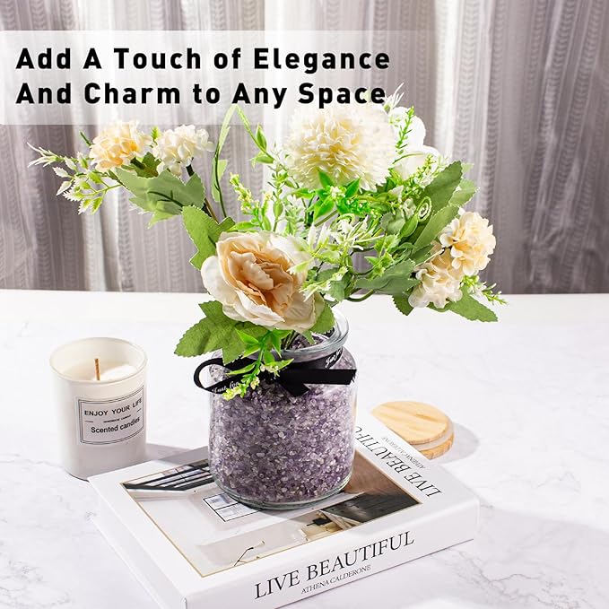 0.5 Lb/230g Amethyst Crystal Chips Bulk Tumbled Crushed Stones 3-5mm, Natural Crushed Crystal Quartz Healing Stones Rocks for Vases Filler, Aquarium Gravel Rocks, Succulent Plants Decor