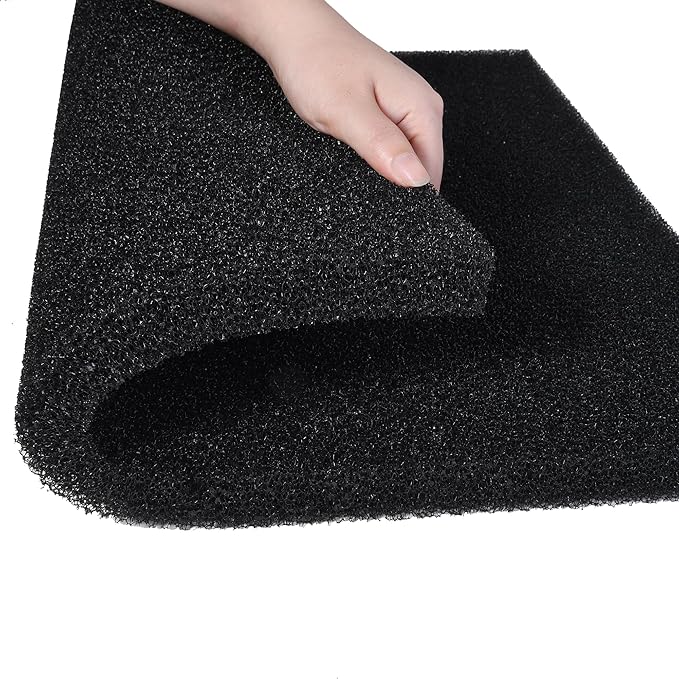 Hipanda 2 Pack Aquarium Bio Filter Sponge Pad 20"x20"x1",20PPI, Bio Filter Media Foam Pad Sponges, Cut-to-Size Open Cell Foam Sheet for Fish Tank
