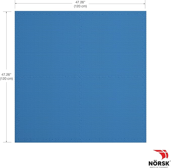 Norsk Reversible Exercise Mats 3/4" Thick EVA Interlocking Foam Tiles, Perfect Home Gym Flooring, 20 Tiles & 40 Trim Pieces, 80 Sq. Ft. 24"x24", Dazzling Blue/Black
