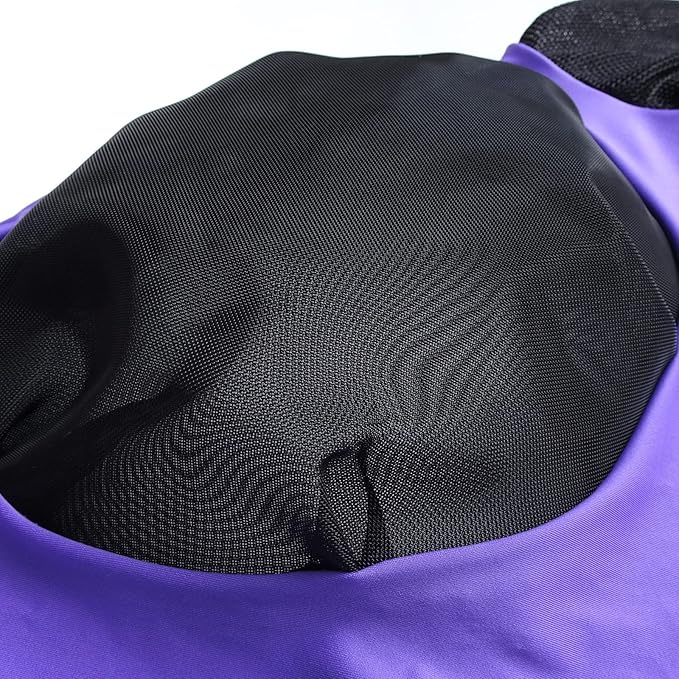 Horse Fly Mask with Ears - Large Eye Space for Full Vision, Breathable Stretch Comfort Fit, UV Protection, Forelock Opening, Easy Pull-On Violet Cob
