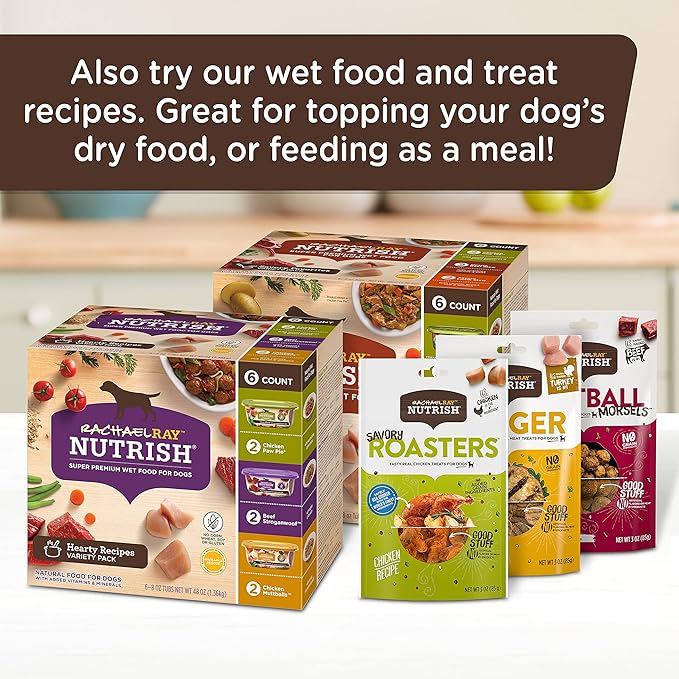 Nutrish Rachael Ray Premium Natural Dry Dog Food, Real Beef, Pea, & Brown Rice Recipe, 40 Pounds
