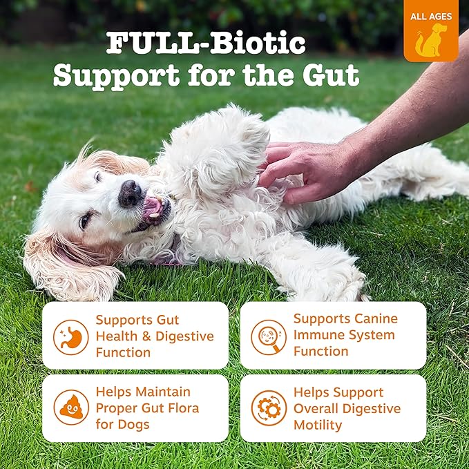 Zesty Paws Vet Strength Probiotics for Dogs, Digestive Health & Gut Flora Support, Dog Supplements, 90 Count