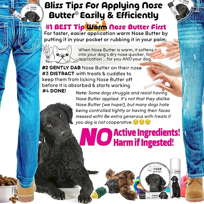 The Blissful Dog Curly Coat Retriever Unscented Nose Butter, 16oz