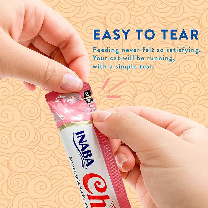 INABA Churu Cat Treats, Grain-Free, Lickable, Squeezable Creamy Purée Cat Treat/Topper with Vitamin E & Taurine, 0.5 Ounces Each Tube, 72 Tubes (4 per Pack), 9 Flavor Variety