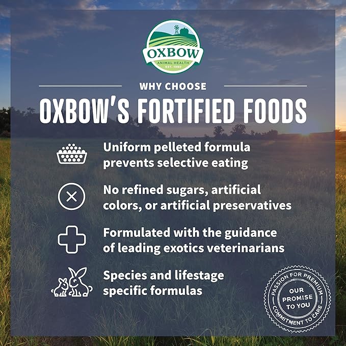 Oxbow Garden Select Guinea Pig Food, Adult, Made Timothy Hay for Guinea Pig, Pet Food Pellets with Vitamin C, Non-GMO, Small Animal Pet Products, Made in USA, High Fiber, 8 lb. Bag