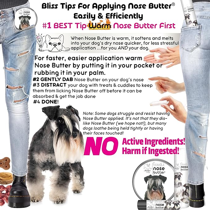 The Blissful Dog Schnauzer Unscented Nose Butter - Dog Nose Butter, 0.50 Ounce