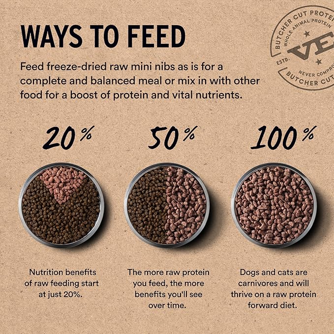 Vital Essentials Freeze-Dried Raw Rabbit Meal or Mixer Cat Food Crunchy Nibs, 8 oz