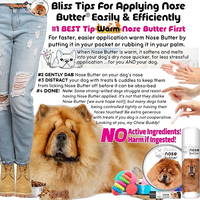 The Blissful Dog Chow Unscented Nose Butter, 0.15 oz