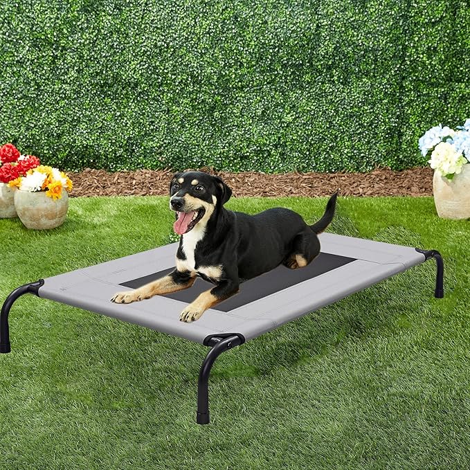 Elevated Dog Bed Raised Dog Bed Outdoor for Large Medium Size Dogs Place Bed Easy Clean Breathable, Comfortable,Rugged Durable Raised Pet Bed Up to 130 lbs,42in