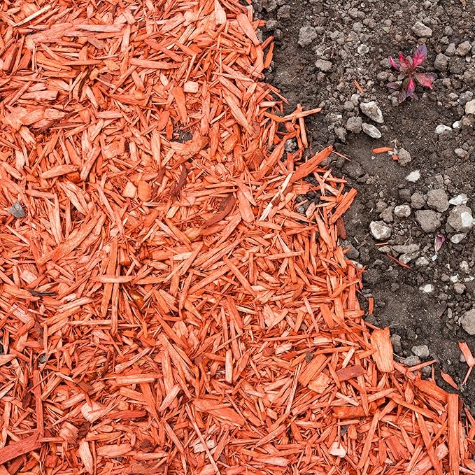 Premium Red Wood Mulch for Indoor, Patio, Potting Media, Gardens, Lawns, and Landscaping (1.3 CF - 37 L - 39 QTS)